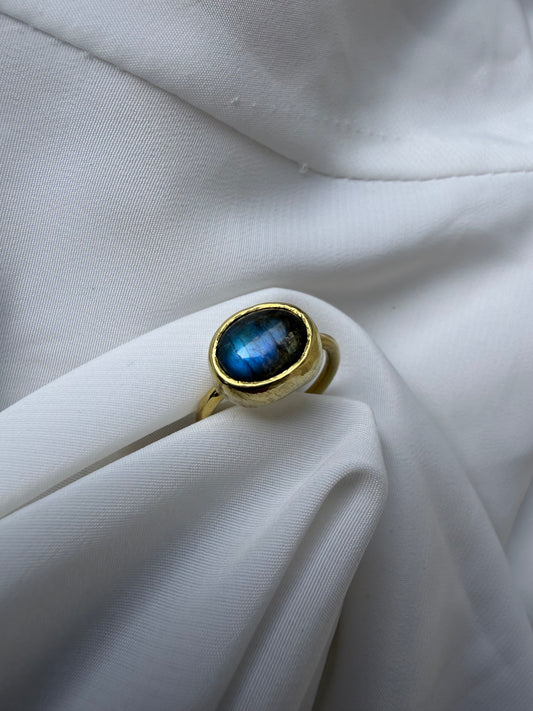 Anello regolabile - Labradorite blu