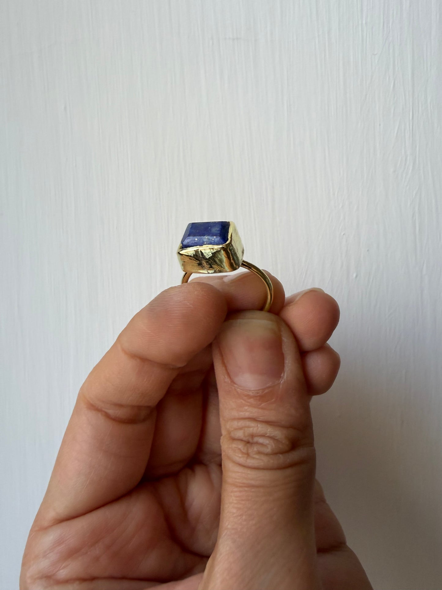 Anello con Lapislazzuli rettangolare
