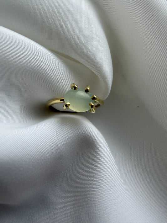 Anello con griffe - Calcedonio