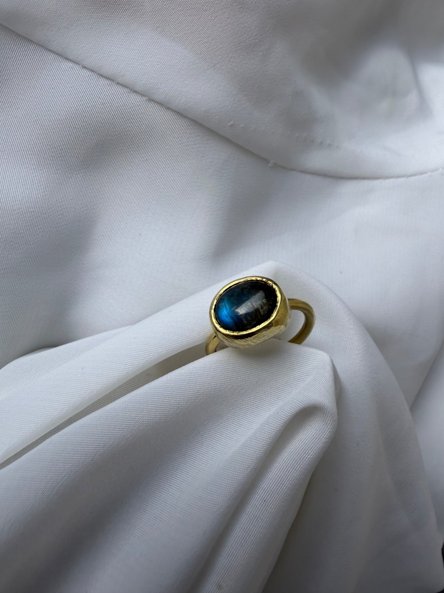Anello regolabile - Labradorite blu