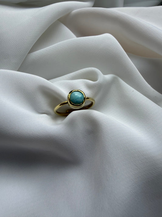 Anello con larimar
