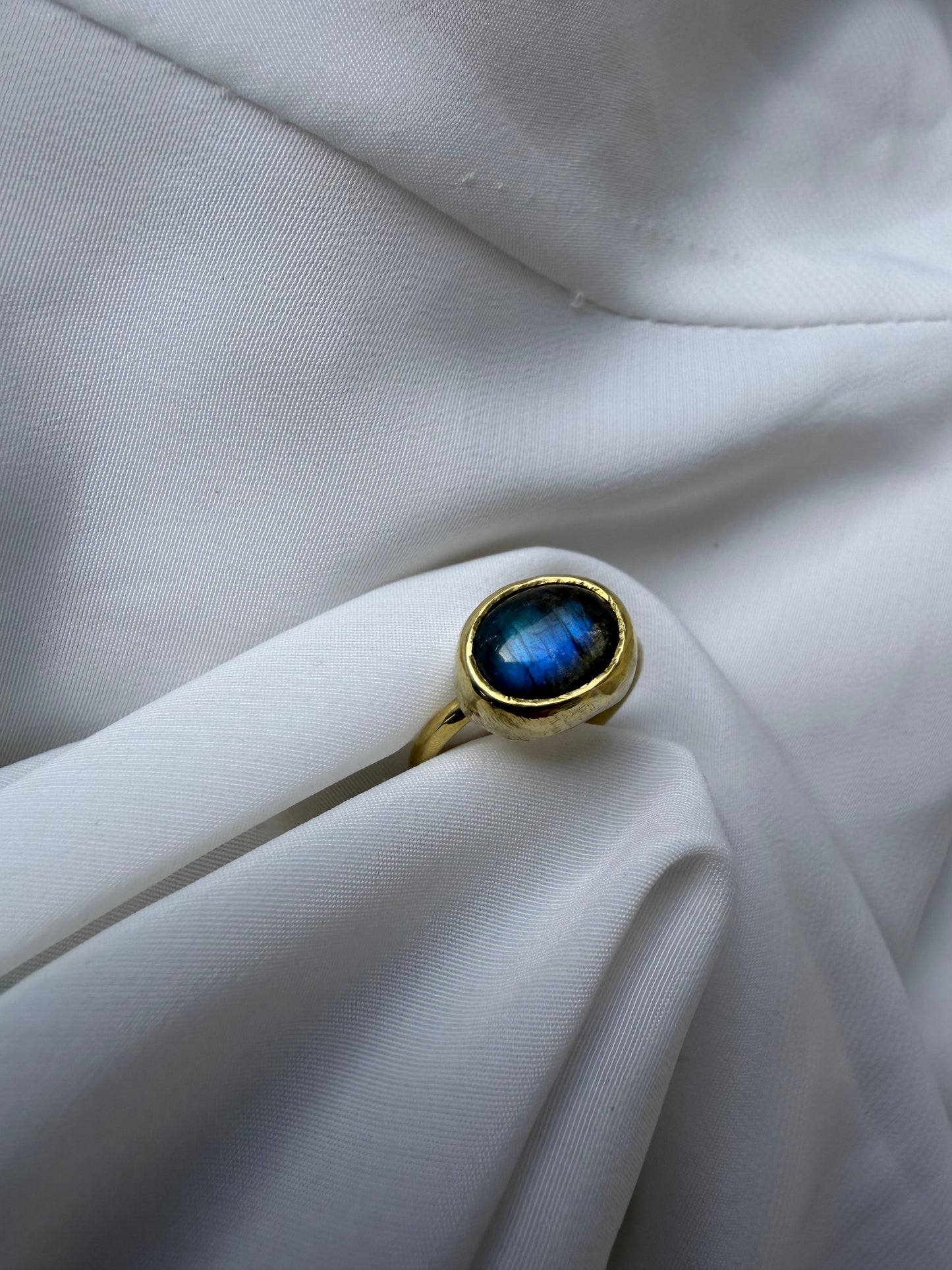Anello regolabile - Labradorite blu