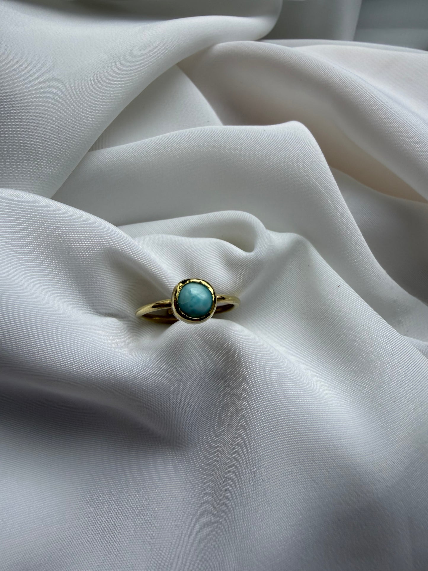 Anello con larimar