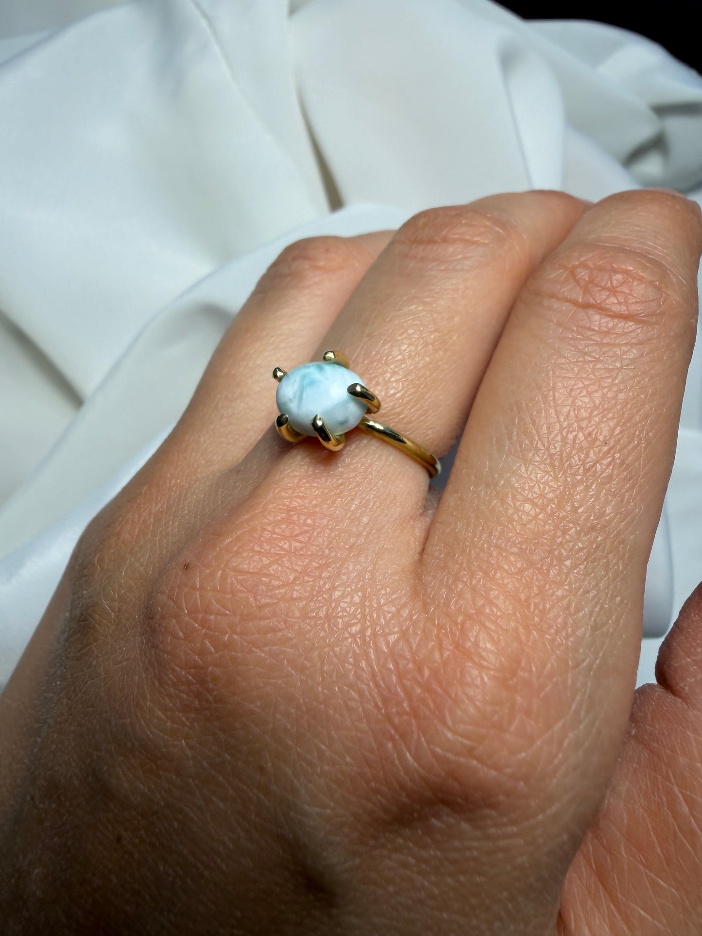 Anello con griffe - Larimar