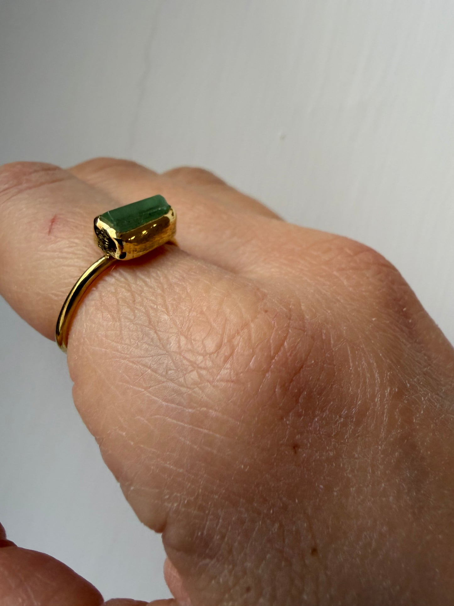 Anello cosmo e menta - tormalina verde