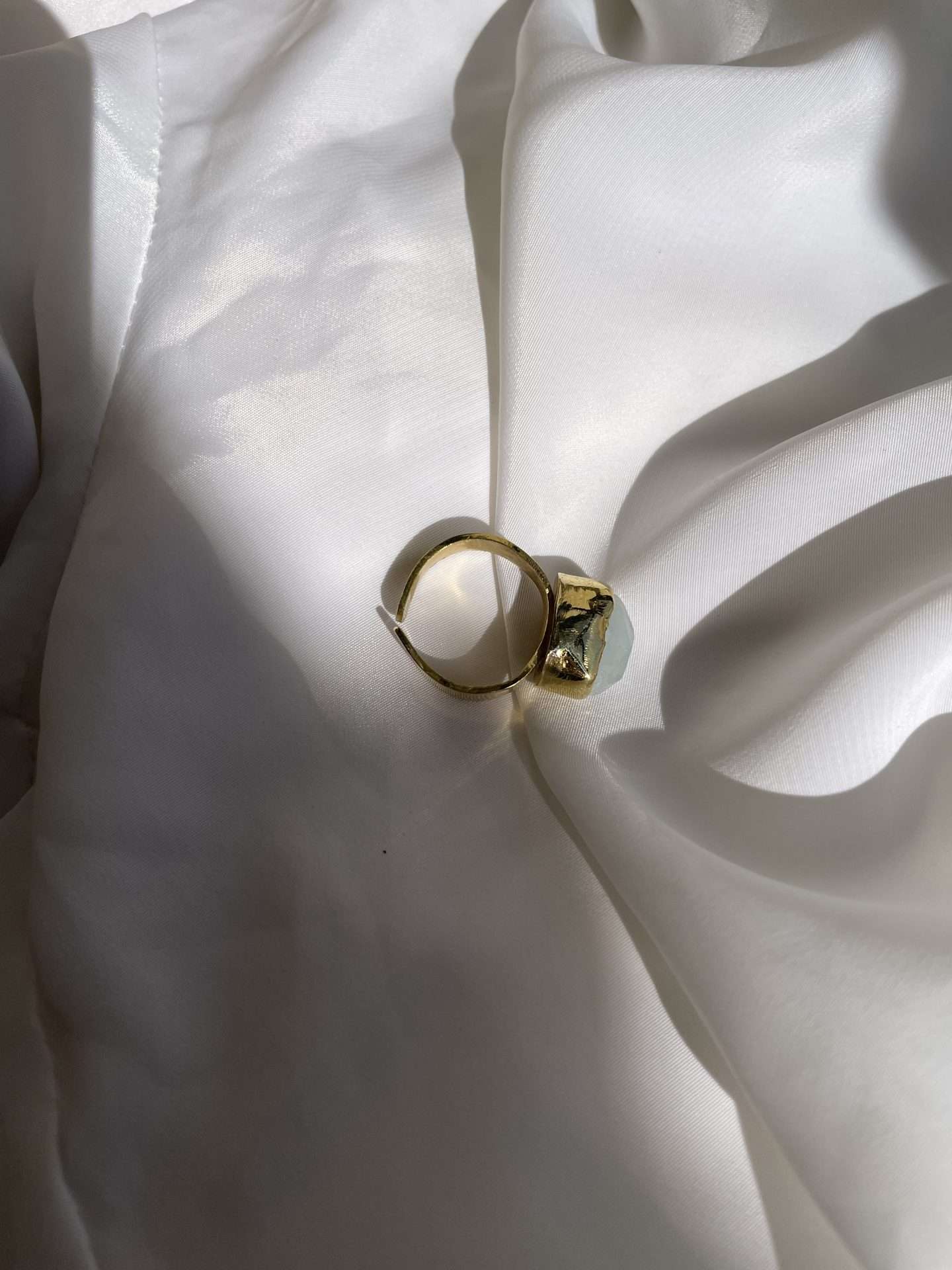 Anello acquamarina chunky