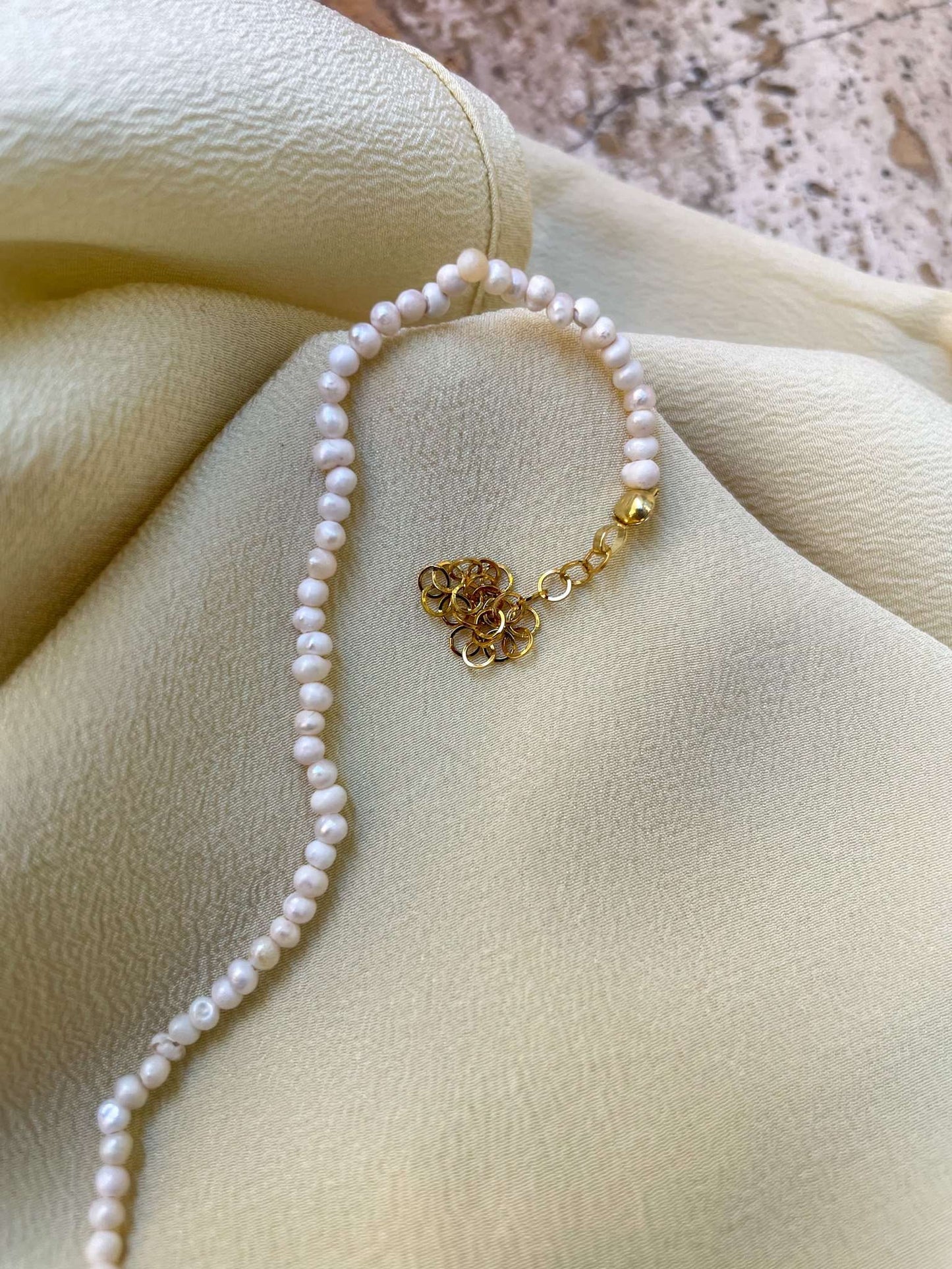 Collana regolabile microperle