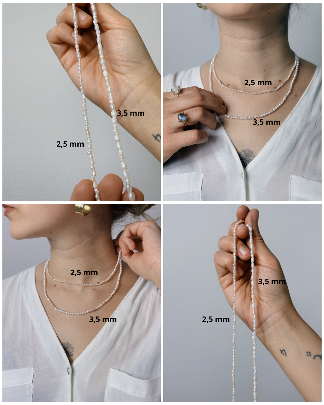 Collana con perle di fiume
