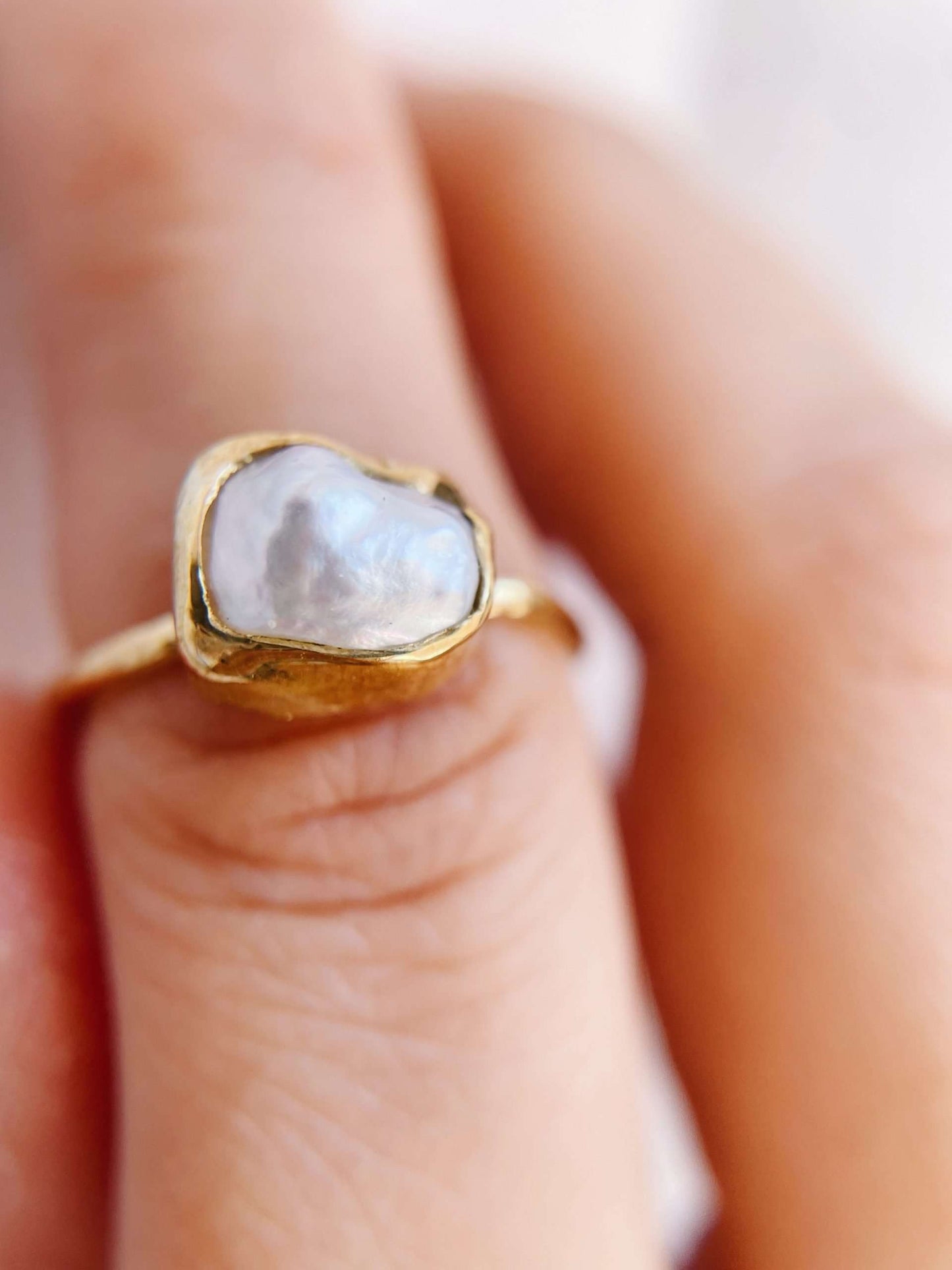 Anello cosmo irregolare - perla