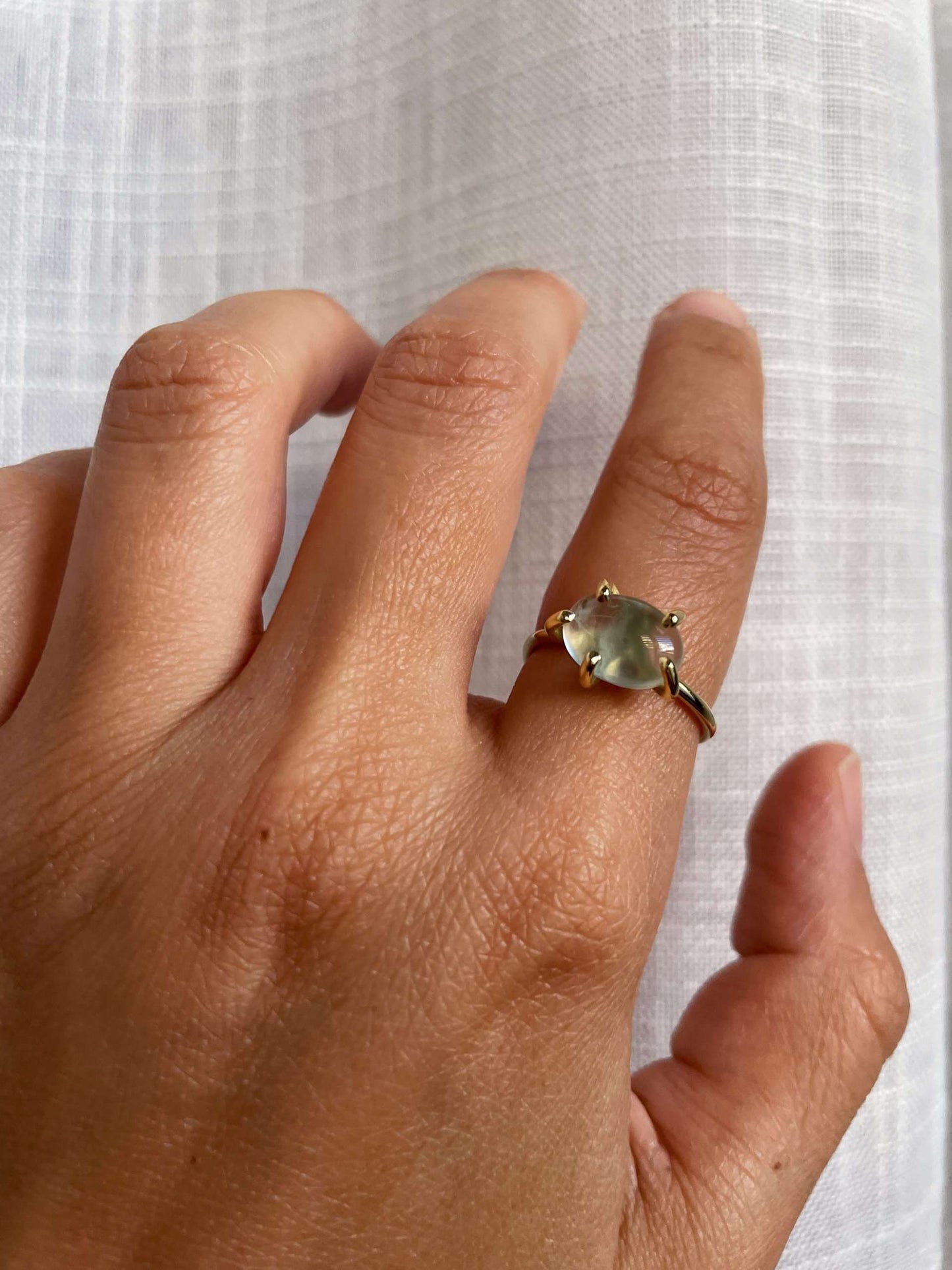 Anello con griffe - Phrenite