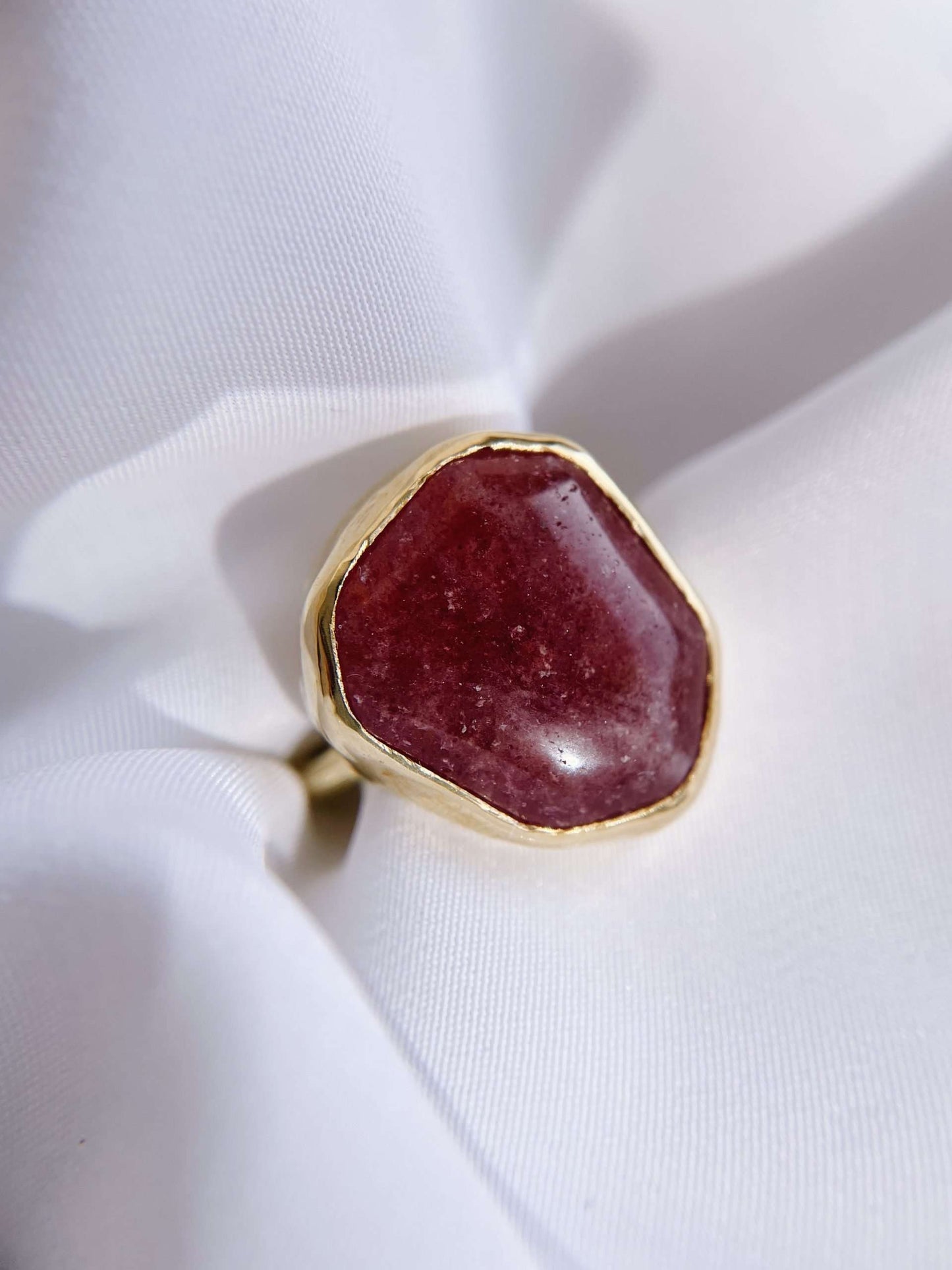 Anello BIG cosmo - Quarzo fragola