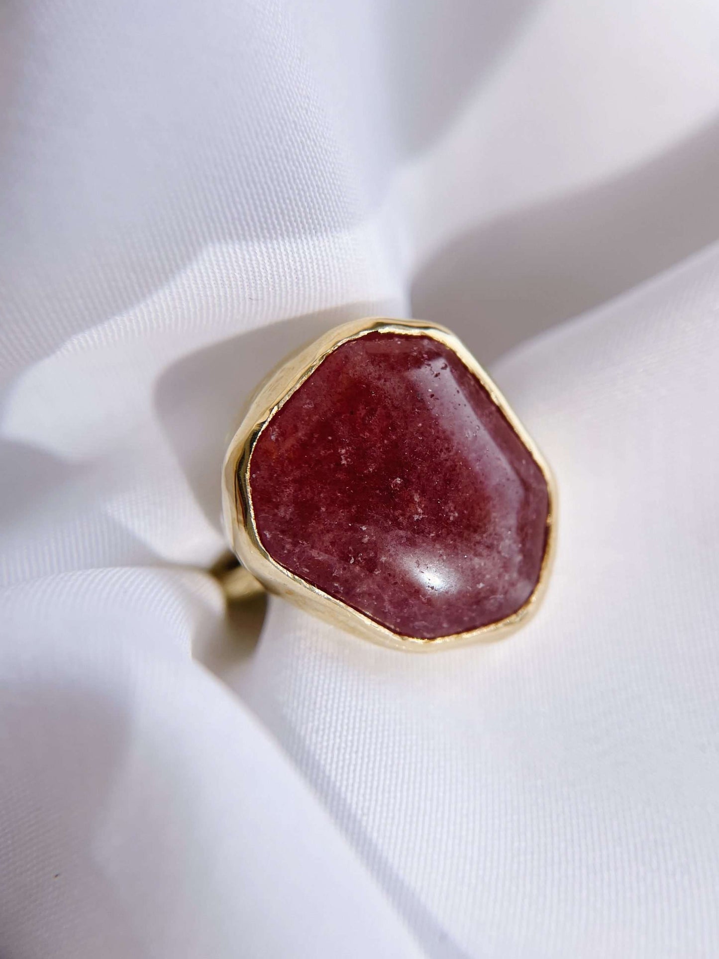 Anello BIG cosmo - Quarzo fragola