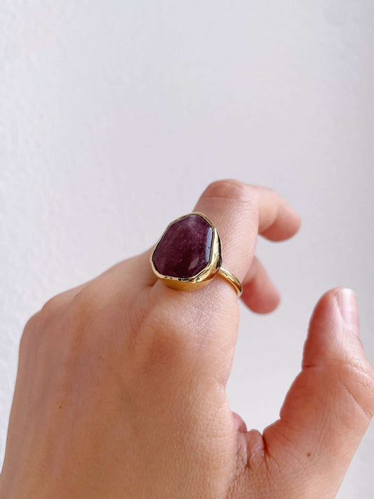 Anello BIG cosmo - Quarzo fragola