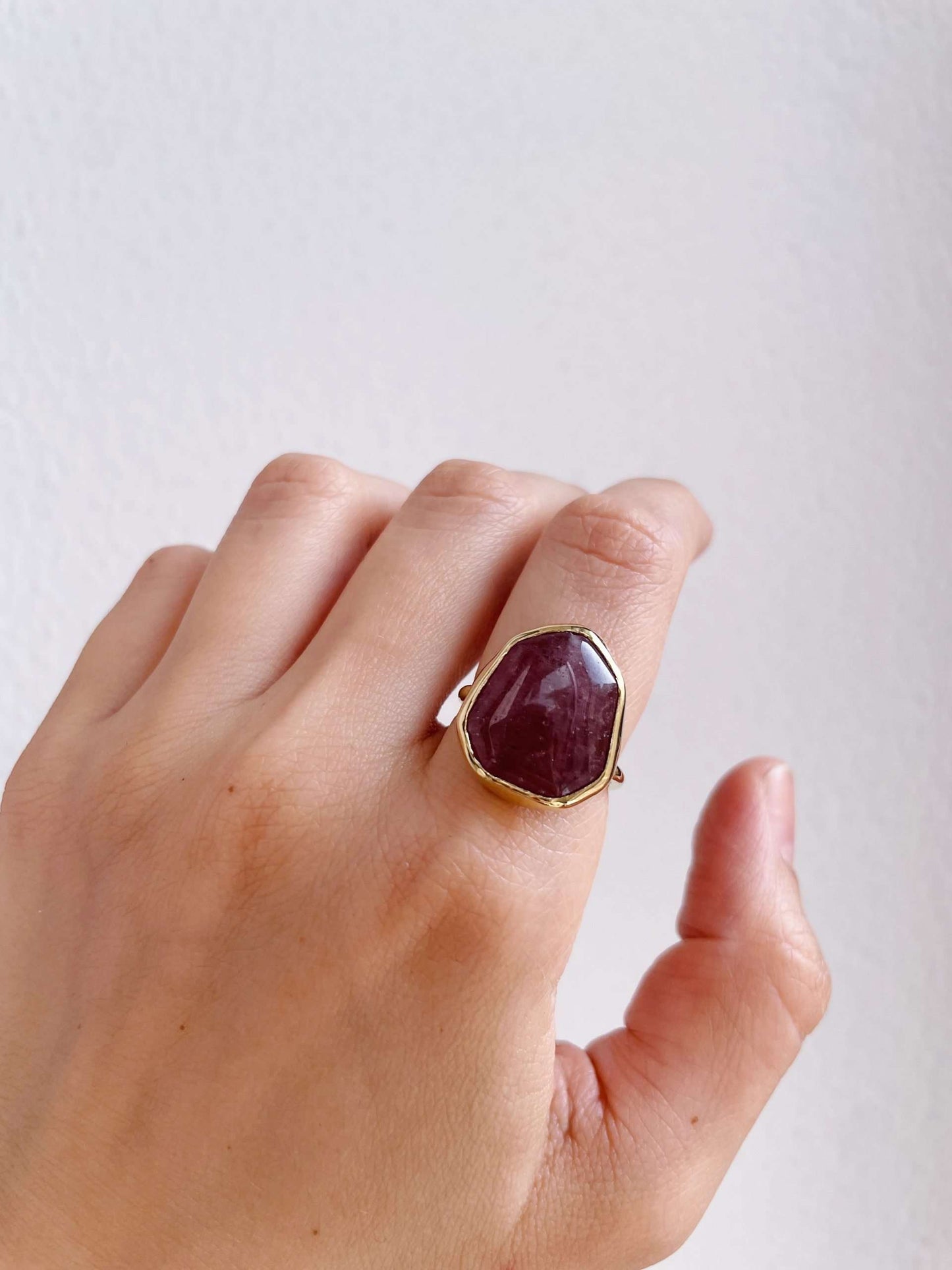 Anello BIG cosmo - Quarzo fragola