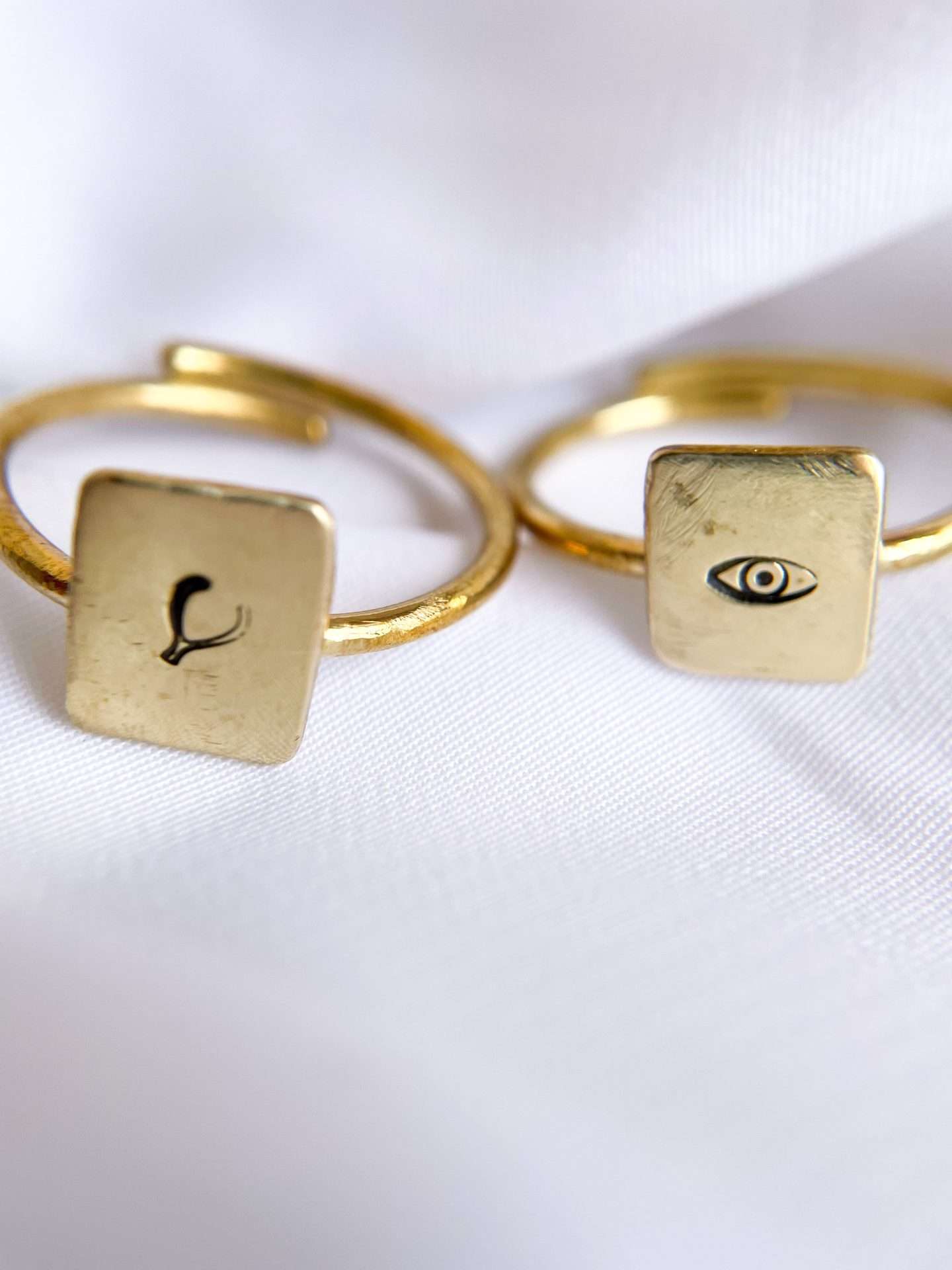 Anello quadrotto - SIMBOLO O LETTERA