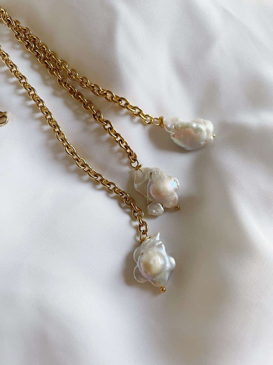 Collana rosario con perla